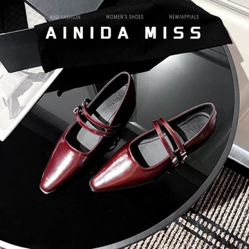 羊皮版~法式復古瑪麗珍單鞋女2025新款春秋晚晚風溫柔氣質平底鞋