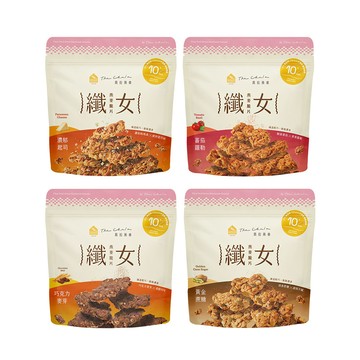 The Chala 纖女燕麥脆片 4款口味任選x4包(素食零食/早餐麥片/大燕麥片/堅果穀物)