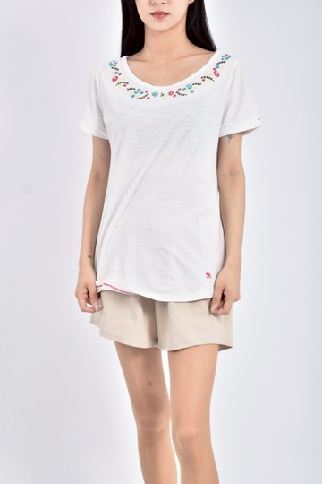 (S) arnold palmer棉質純棉白色短袖上衣