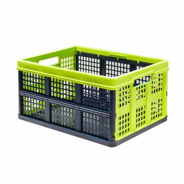 比利時摺疊收納籃46L -黑/綠色 EVOBOX 46L摺疊收納籃(黑/綠色)