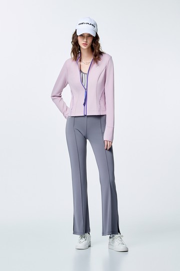 鹽灰色百搭微喇叭長褲