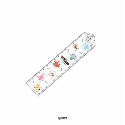 BT21 分度器付き折りたたみ定規 らくがき ちらし[KAMIO2062184]