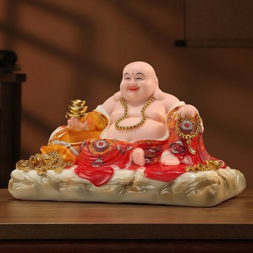 免運 公司貨 招財擺件 擺件 漢白玉彌勒菩薩大肚笑佛招財彌勒佛像玄關辦公室客廳家用供奉擺件 可開發票 全館五折 工廠現貨直銷 新品特價 c11121