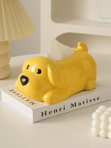 高顏值奶油風可愛紙巾盒客廳輕奢餐巾紙盒陶瓷抽紙盒創意茶幾擺件【淘夢屋】