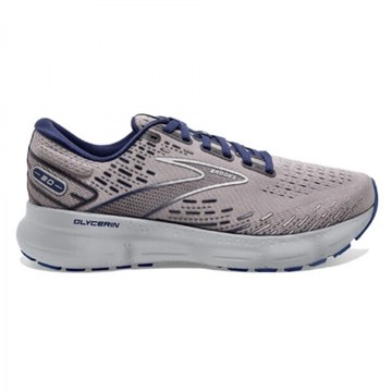 Brooks Glycerin 20 [1103821D070] 男 慢跑鞋 運動 避震 緩衝 路跑 甘油系列 灰 藍