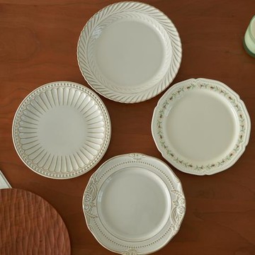 肆月特別好看的菜盤子陶瓷平盤淺盤高級感家用西餐盤裝菜炒菜餐具