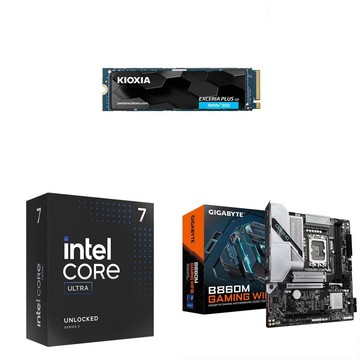 Intel 〈鈔省價〉Core U7 265K+技嘉 B860M GAMING WIFI6 主機板+鎧俠 2TB SSD
