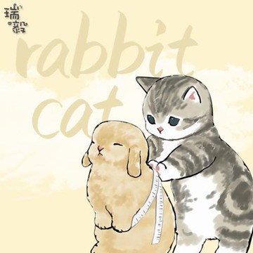 貓咪幫兔兔量腰圍可愛萌趣味日系貓貓圓領衛衣男女兒童裝學生長袖