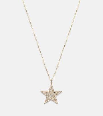 Sydney Evan Icon Wallpaper Star 14kt gold pendant necklace with diamonds