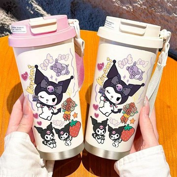 庫洛米保溫杯🎀 ins不鏽鋼保溫杯女生吸管咖啡杯便携車載水杯 304不鏽鋼保溫杯 水杯 可愛保溫杯 吸管保溫杯 咖啡杯