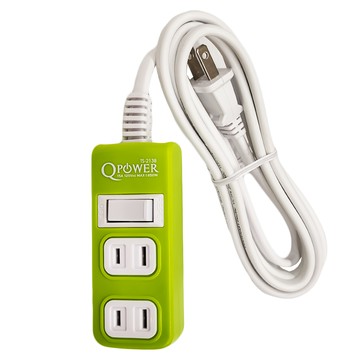 Tyson 太順電業 QPOWER 太超值 1切3座 2P延長線 台灣製造  1.8m  萊姆色  1條