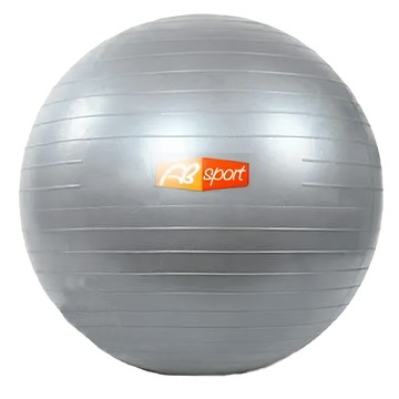 AB Sport 防爆瑜珈球 灰色 含彩盒包裝 打氣筒與配件  75cm
