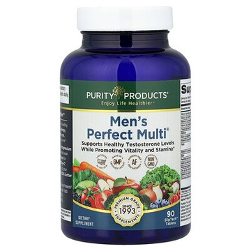 Purity Products, Men's Perfect Multi® 男性多維生素，90 片 SlipTech™ 片