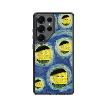 Galaxy S25 Ultra Clear 酷墨灰 - 海綿寶寶 SpongeBob - 名畫系列-厭世感