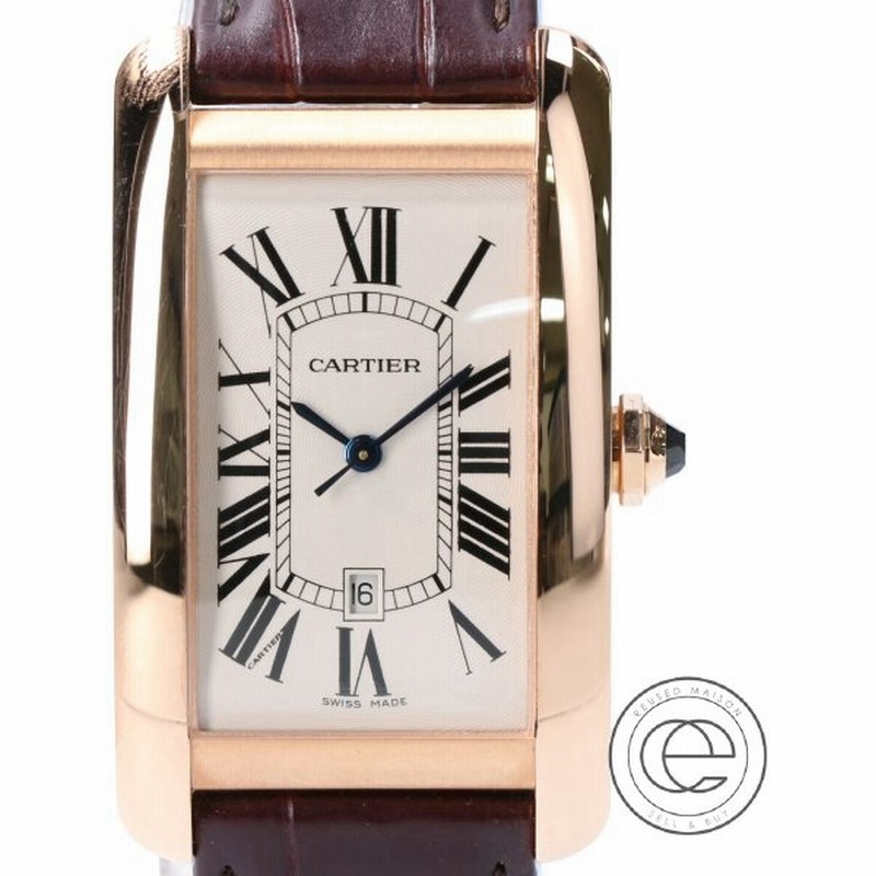 美品 Cartier カルティエ W タンクアメリカンlm 750金無垢 自動巻き 腕時計 ピンクゴールド メンズ 通販 Lineポイント最大0 5 Get Lineショッピング