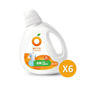 橘子工坊 天然無香精制菌洗衣精-去味除臭(1800ml)X6瓶 ｜免運｜