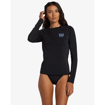 BILLABONG 女 A/DIV LS RG 潛水衣長袖 黑