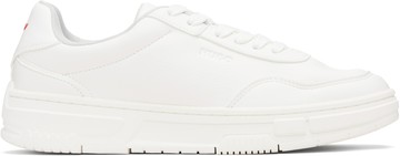 HUGO 白色 Faux-Leather Zigzag Detailing 运动鞋