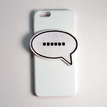 SO GEEK 手機殼設計品牌 THE SPEECH BUBBLE GEEK 無言以對款 (白)