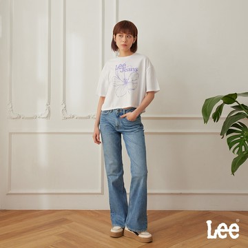 Lee 427 彈性標準高腰喇叭牛仔褲 女 淺藍洗水 LB517054886