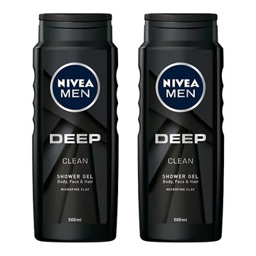 NIVEA 妮維雅 男士清新淨爽沐浴露 500ml  2瓶