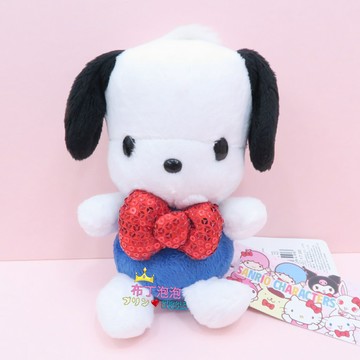 帕恰狗 Pochacco 亮片 蝴蝶結 娃娃 三麗鷗 SANRIO