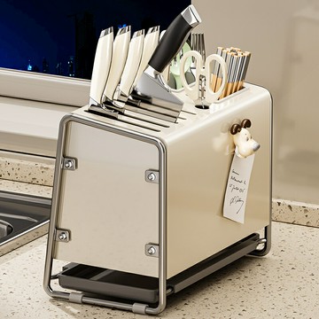 置物架 調料架廚房刀架置物架臺面多功能家用刀具筷子一體式收納菜刀架瀝水架