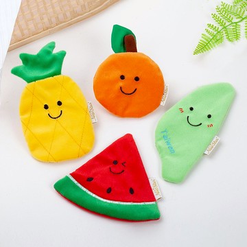 台灣特色 MIT響紙安撫巾。嬰兒寶寶玩具玩偶-西瓜鳳梨橘子珍珠