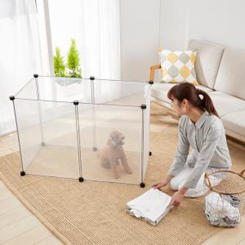 ユーザー ペットフェンス クリア ロータイプ 8枚 犬用ケージ サークル 通販 Lineポイント最大get Lineショッピング