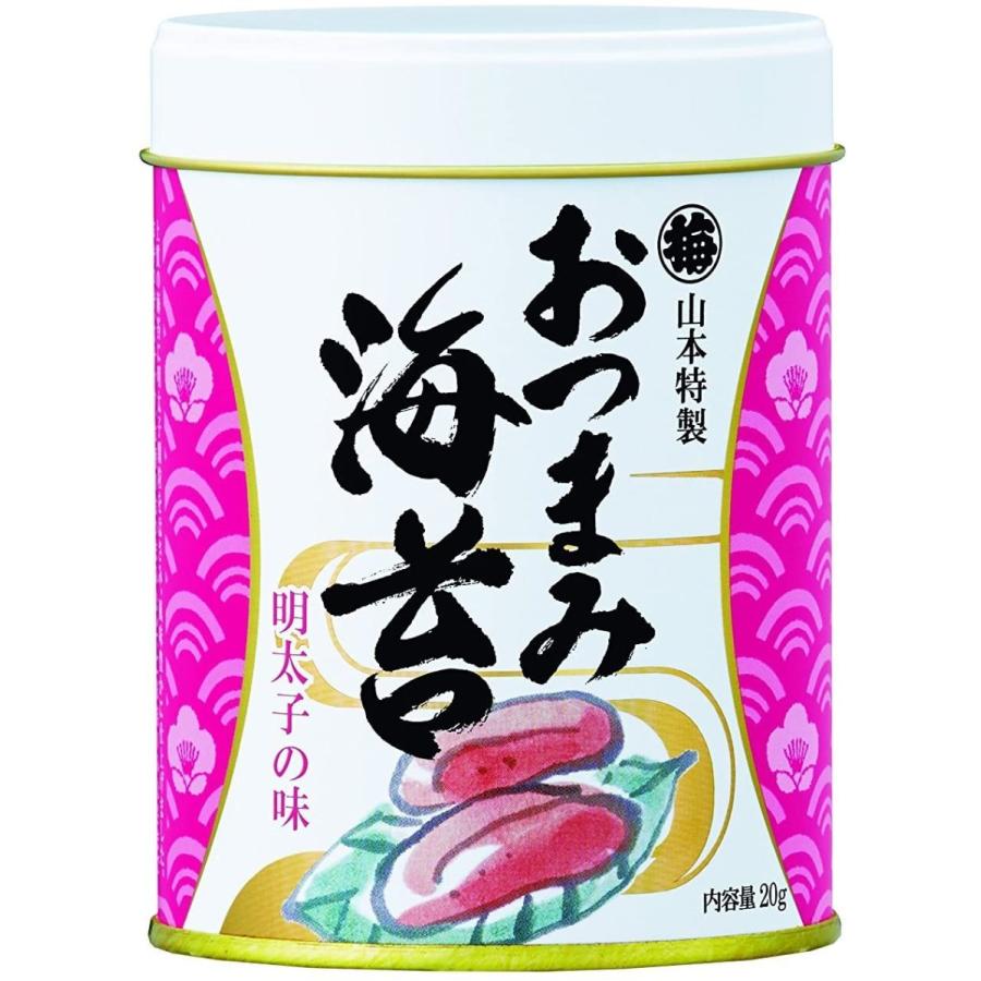 山本海苔店 味つけ海苔 おつまみ海苔 明太子 1缶 20g 九州有明海産 国産 のり 海苔 ギフト 内祝 仏事 家庭