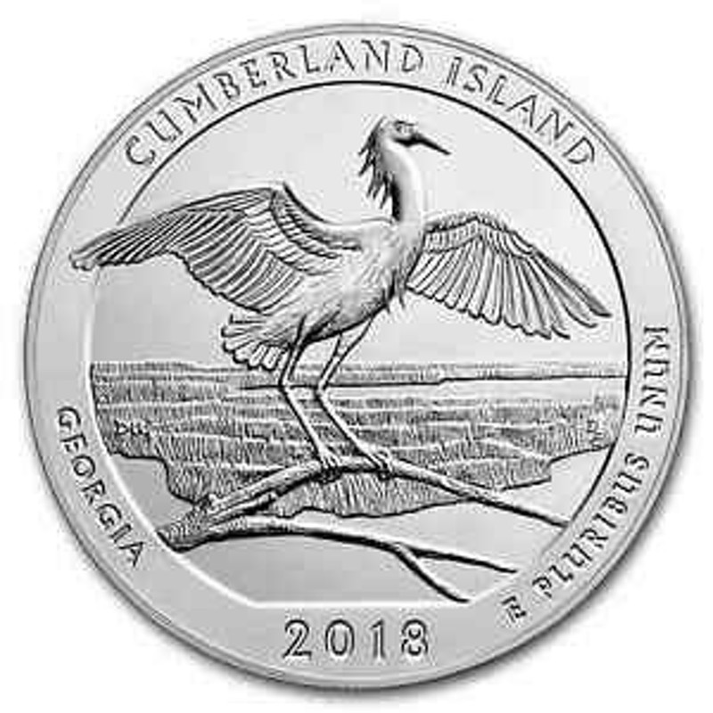 アンティークコイン 2018 5 oz Silver ATB Cumberland Island National