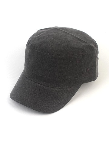 Basic Cotton Gray Military Cap
