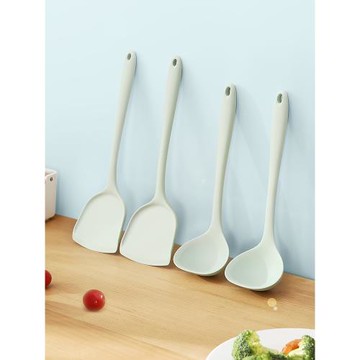 不粘鍋硅膠鏟炒菜鏟長柄耐高溫家用廚具專用護鍋防燙鍋鏟湯勺套裝