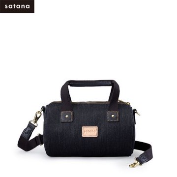 【satana】New Denim 小圓筒包-丹寧黑-SDNN0310-731