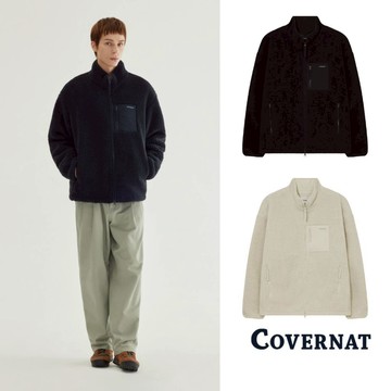 [COVERNAT] 25FW 秋泳愚同款 經典LOGO羊羔毛外套 男女同款 明星同款 休閒百搭