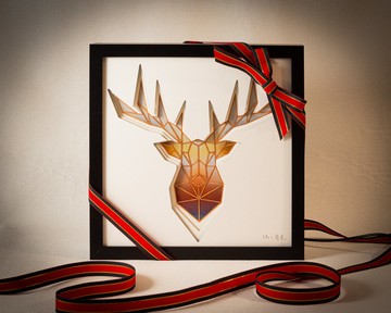 【鹿 彩光】立體紙雕氣氛燈 / 光影色彩 × 節慶喜悅