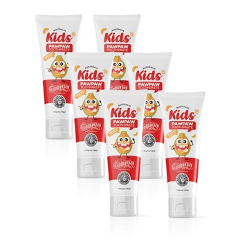 【澳洲 Grandpawpaw】兒童木瓜牙膏含哈密瓜風味(6入組 50g/條)