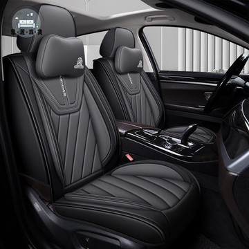 免運 坐墊 汽車坐墊 座椅套 新款獅子頭全皮四季通用汽車坐墊五座通用座套全包商務座椅套四季特惠/開立發票 工廠現貨 全館折扣 m534