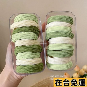 🔥台灣發出🔥 夏季上新【店鋪熱銷】抹茶綠高顔值髮圈髮繩高彈力橡皮筋皮筋頭髮ins頭繩馬尾加粗高級 KVCF