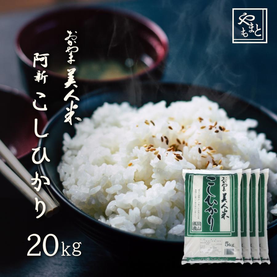 お米 新米 令和5年 岡山県阿新産こしひかり 20kg (5kg×4袋) コシヒカリ 一等米 20キロ 送料無料 安い