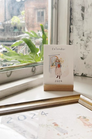 2024年 原創日歷 月歷 那些女孩 原創人物 插畫 日歷 台歷創意
