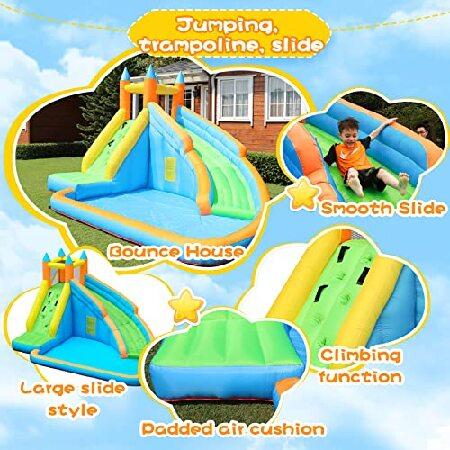 Doctor Dolphin Inflatable Bounce House with Slide for Kids Toddlers Blow Up Bouncy House with Blower and Ball Pit Inflatable Bouncers for Kids 12