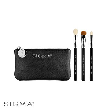 【Sigma】魅力四射迷你眼部刷具3件組(附皮革化妝包) Glam N Go Mini Eye Brush Set