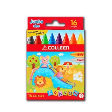 【COLLEEN】可力粗大蠟筆 16色 / 盒 JC-16【APP滿額下單10%點數(單一帳號最高5000點)】1/31止
