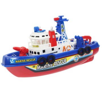 噴水海上消防艇 0619B 可水上行走 (附電池)/一個入(促150) 電動消防船 會噴水消防船 仿真模型輪船兒童戲水玩具-生【APP滿額下單10%點數(單一帳號最高5000點)】1/31止