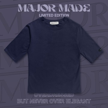 大彈力修身五分袖素TEE