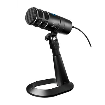 audio-technica AT2040USB Podcast用超心形指向性USB麥克風組合含麥克風立架
