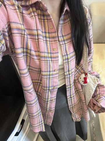 襯衫外套磨毛女小眾設計感長袖襯衣開衫美式時尚百搭寬松秋冬新款【倪醬】