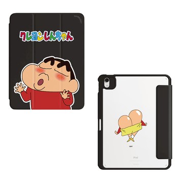 【正版授權】蠟筆小新親一個強悍磁吸iPad三折/Y折保護殼