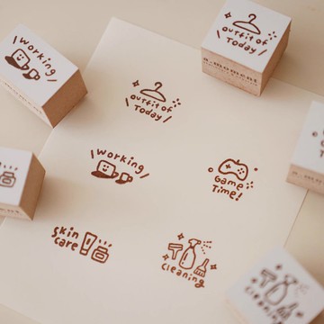 慢生活印章Vol.2 原創日程規劃清新手帳木質裝飾拼貼打卡